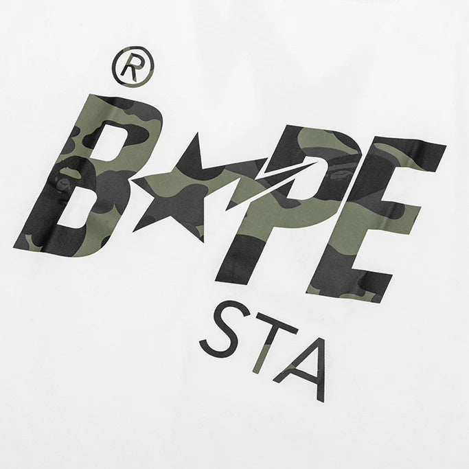 1st Camo Bape STA Tee White Green