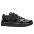Womens Air Jordan 1 Low SE Black Black White Metallic Silver