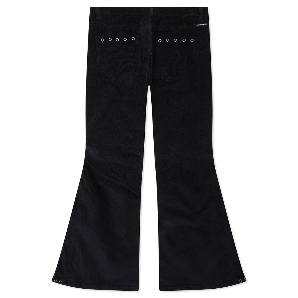 Brushed Bell Bottom Pant Black