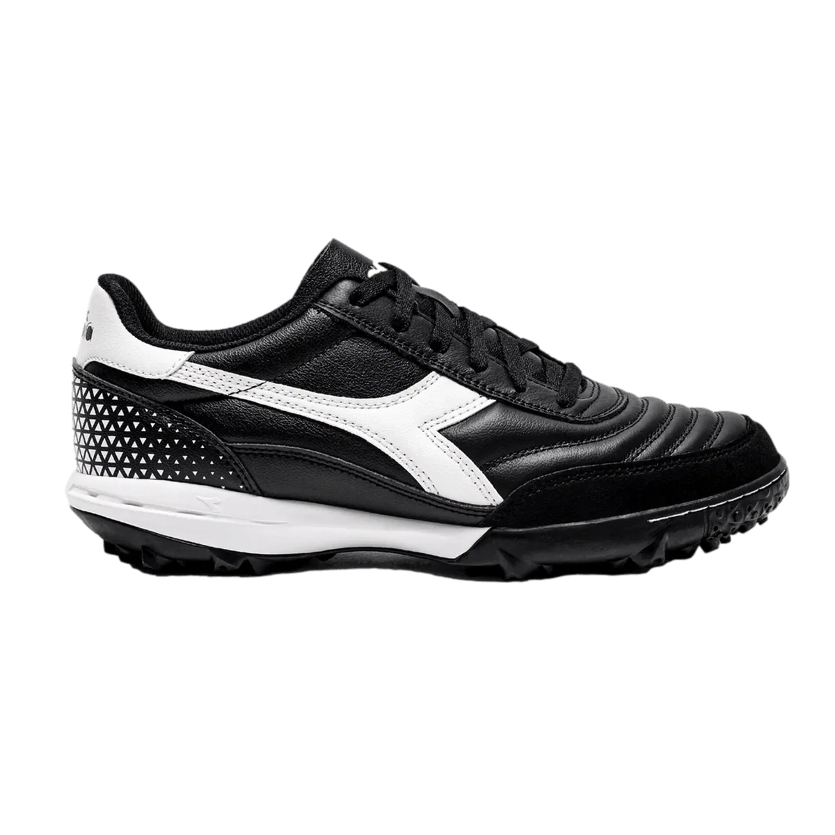 Diadora Calcetto GR LT TF Turf Football Boots Black White
