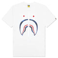 Color Camo Shark Tee White Navy