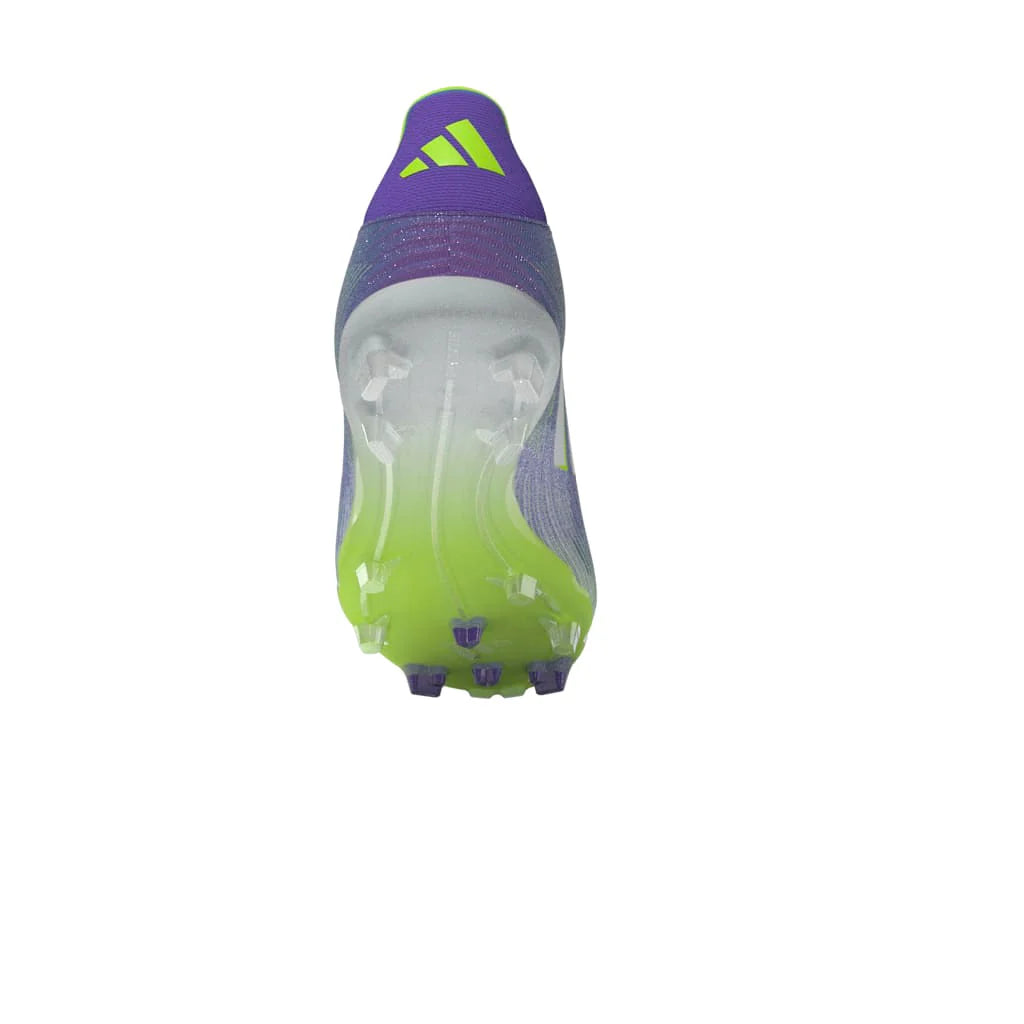 adidas F50 League Laceless FG MG Mens Soccer Cleats Purple White Lemon