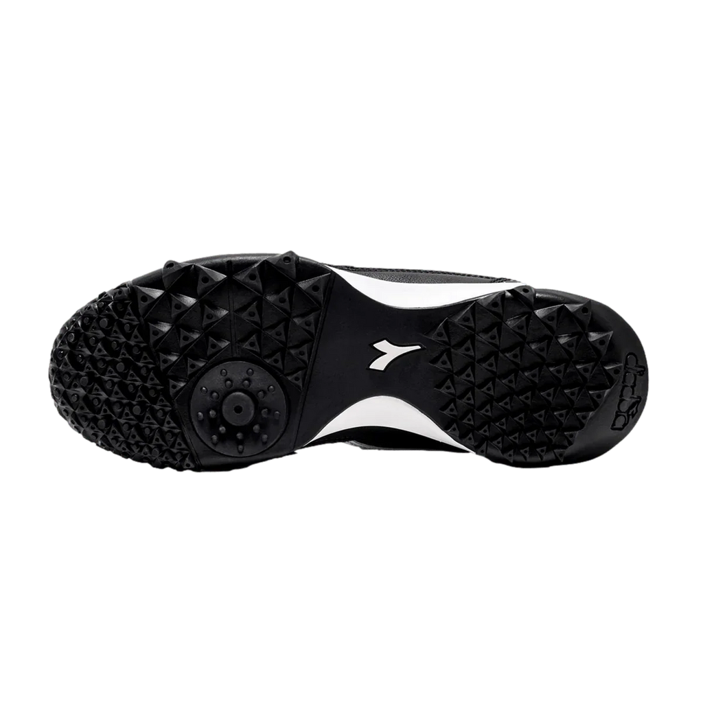 Diadora Calcetto GR LT TF Turf Football Boots Black White