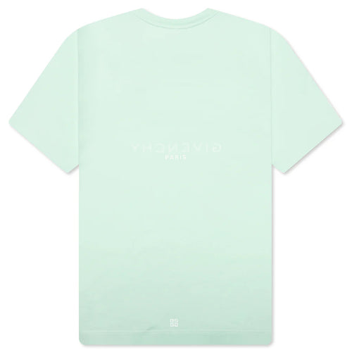Slim Fit Reverse Print T Shirt Aqua Green