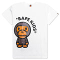 Kids Baby Milo Skull Glow In The Dark Tee White