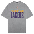 Fear of God Essentials x NBA Lakers 90s Tee Concrete Heather
