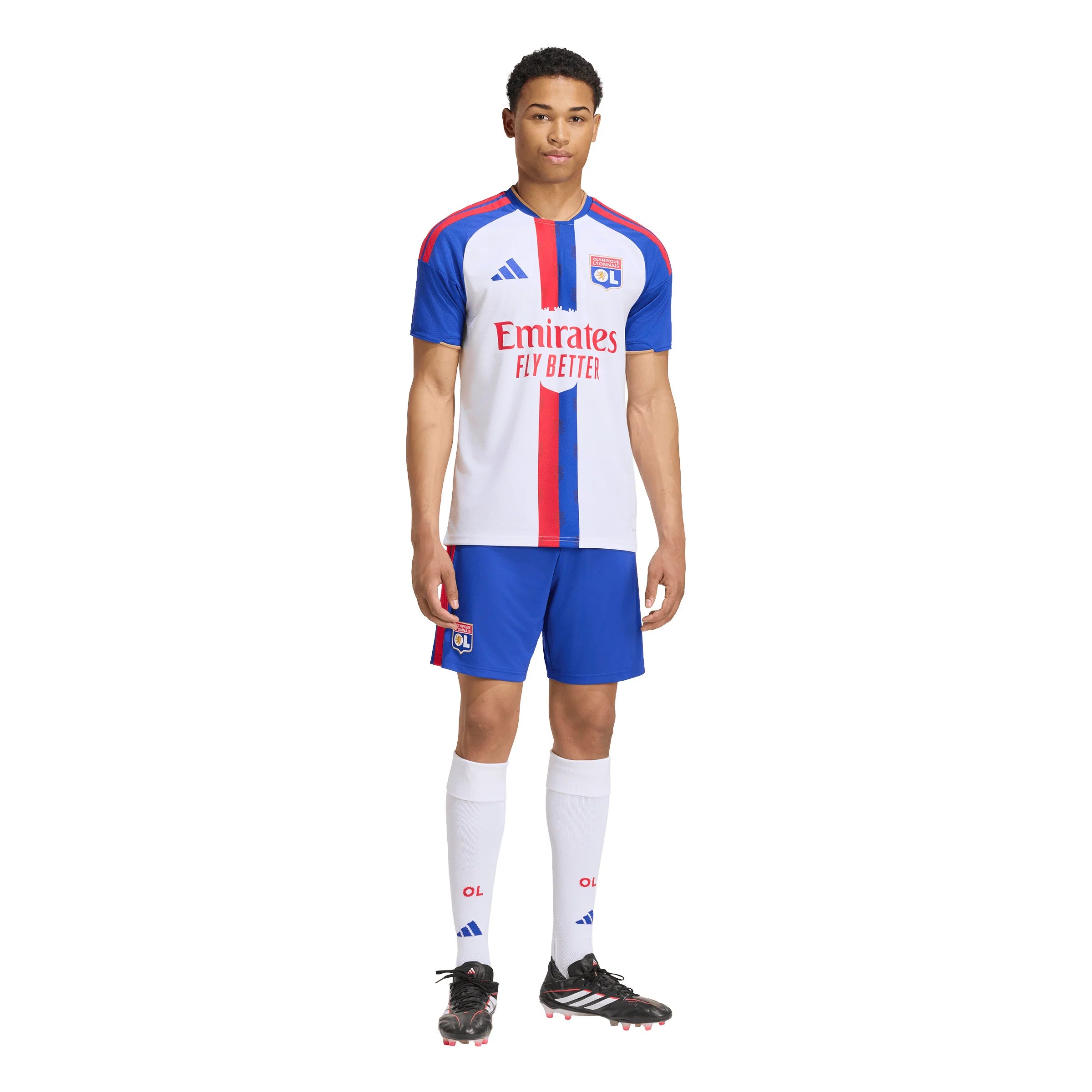 adidas Olympique Lyonnais Home Mens Soccer Jersey 26 27 White