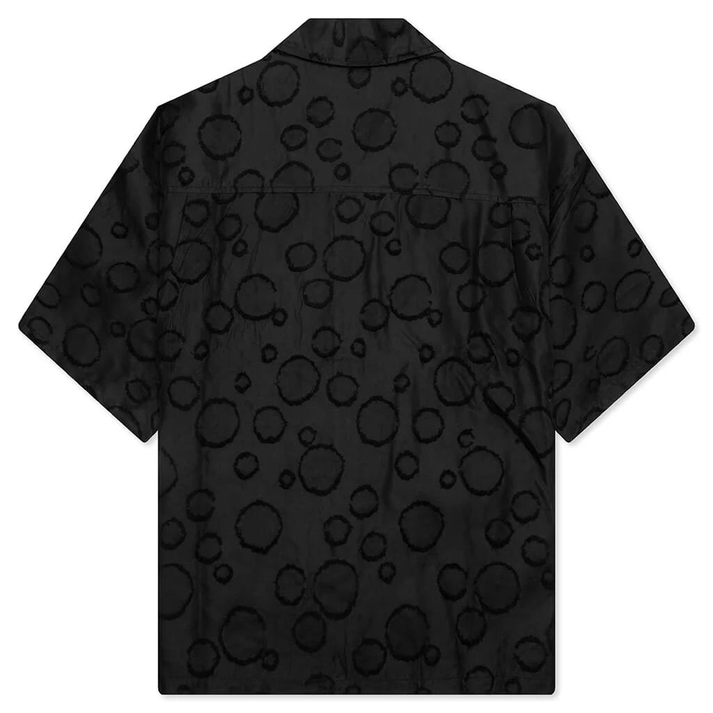 Polka Dot Camp Shirt Black