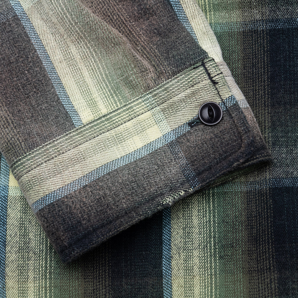 Vintage Like Check L S Shirt Green