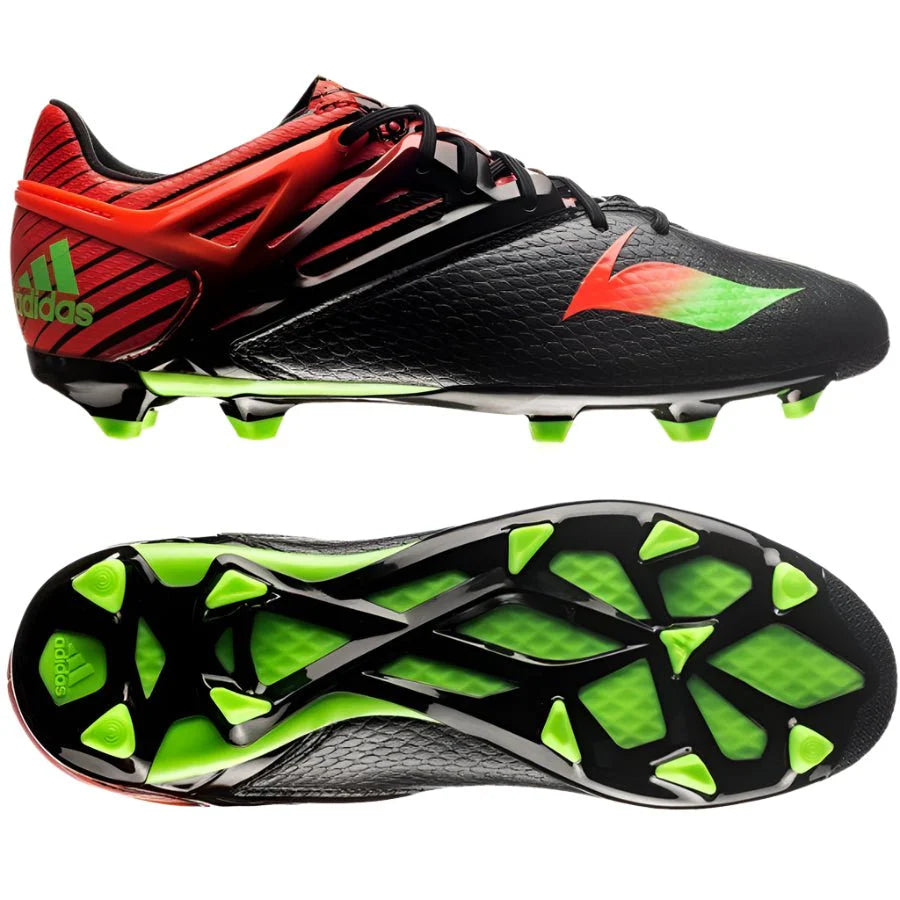 adidas Messi 151 FG AG Multi Ground Youth Soccer Cleats Black Solar Green Solar Red
