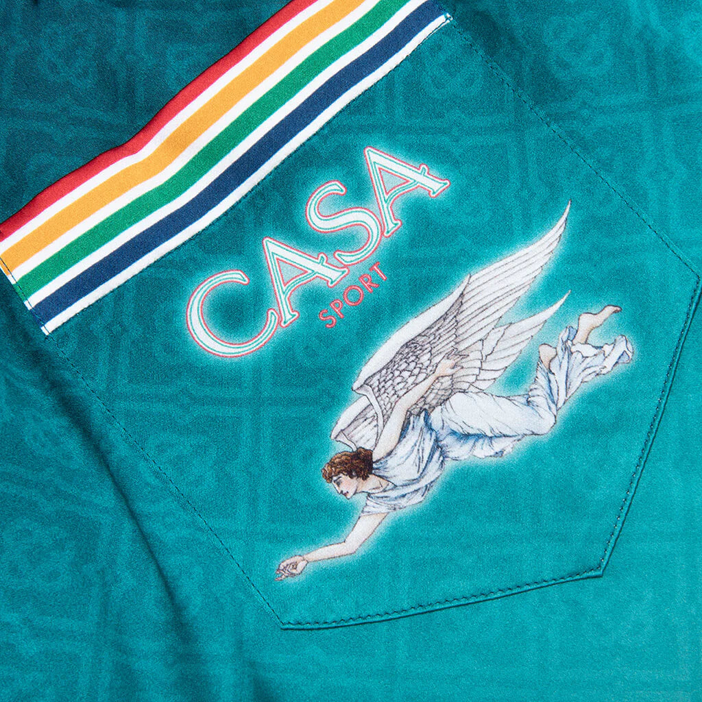 La Deesse Du Stade Silk Shorts Multicolor
