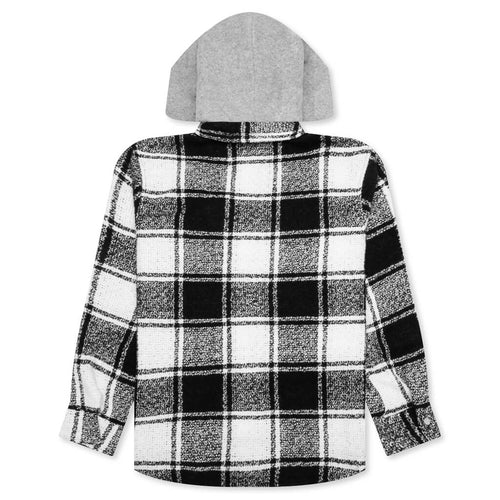 Hooded Flannel Black