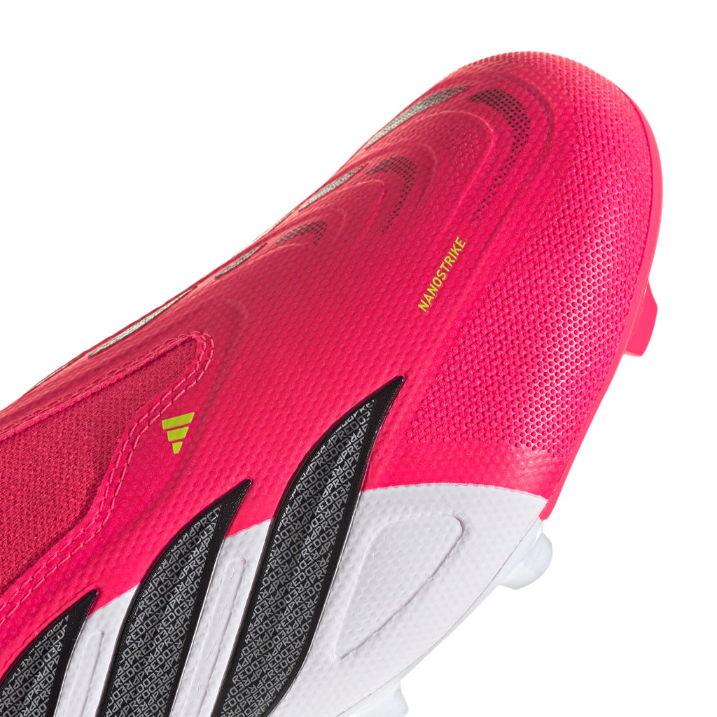 adidas Predator League Laceless FG Firm Ground Mens Soccer Cleats Red Black White