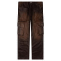 Waxed Denim Logo Cargo Pant Brown Wash
