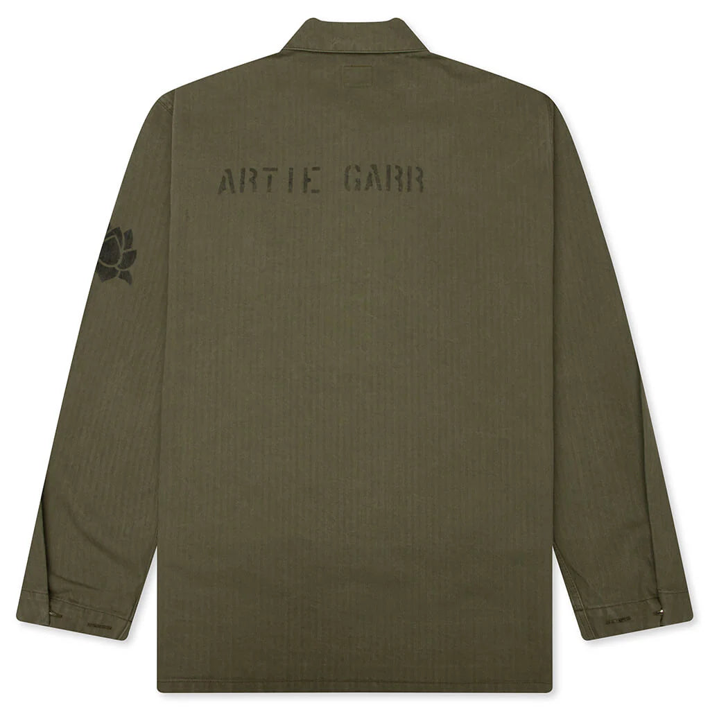 Cotton Herringbone P 44 Jacket Olive