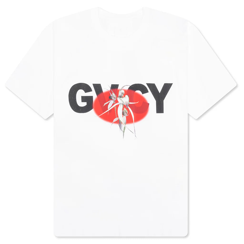 GVCY Floral Printed Crewneck T Shirt White