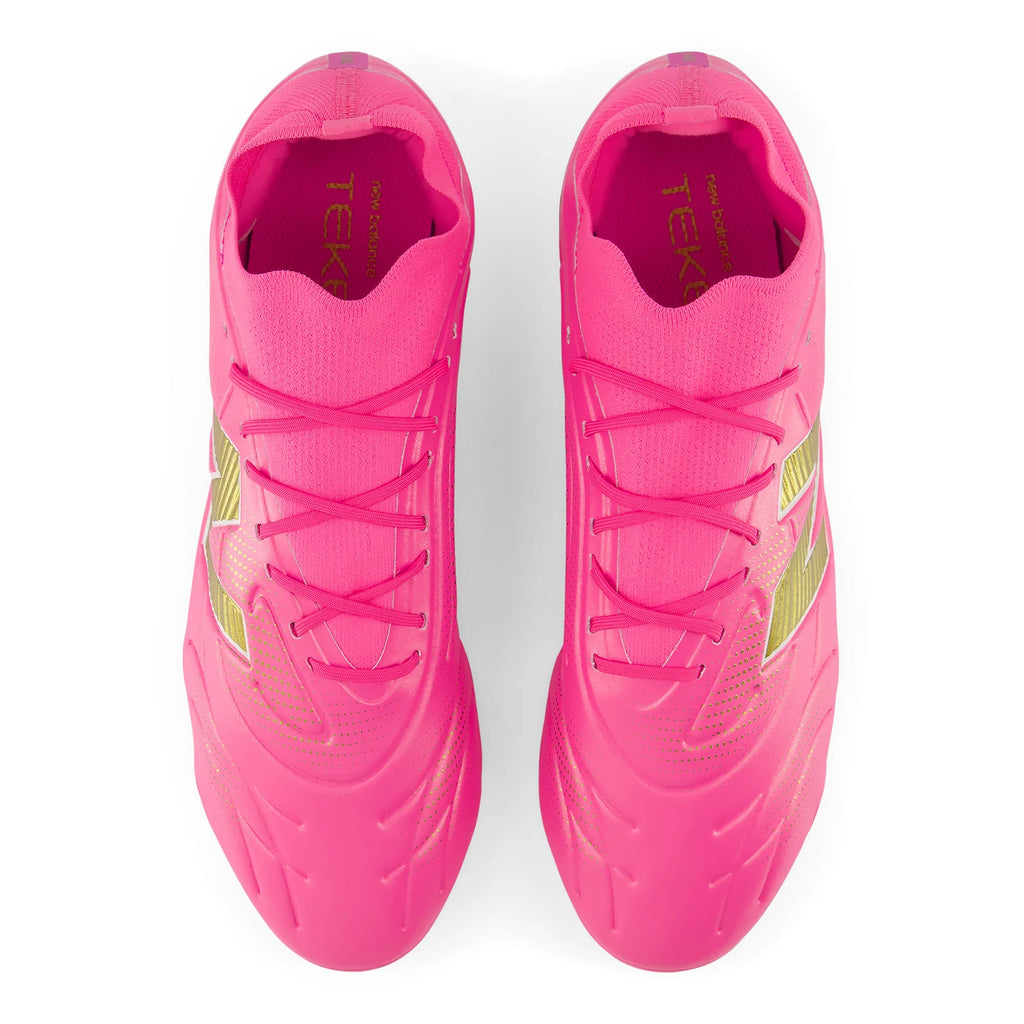 New Balance Tekela Team Low Laced V5 FG Firm Ground Mens Soccer Cleats Pink Heat