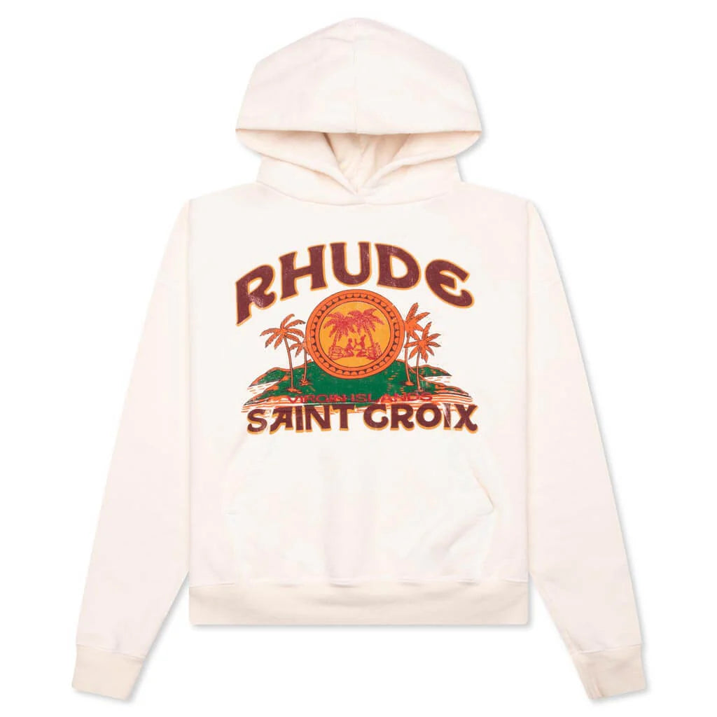Rhude St Croix Hoodie Vintage White