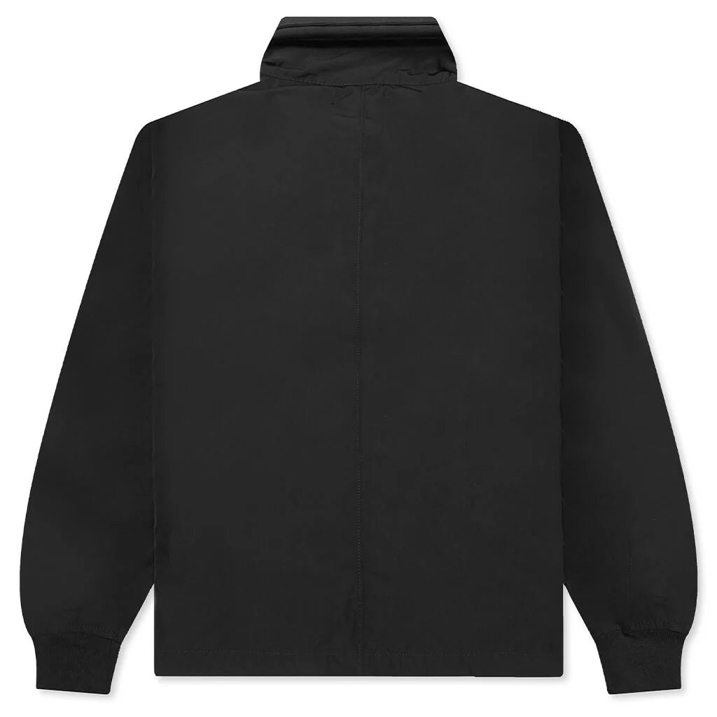 Micro Twill Hooded Jacket Black