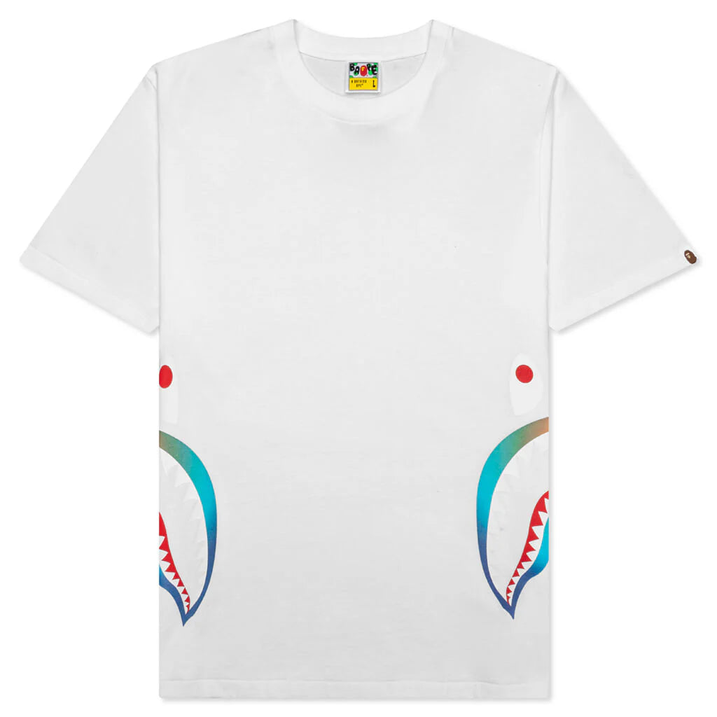 Gradation Side Shark Tee White
