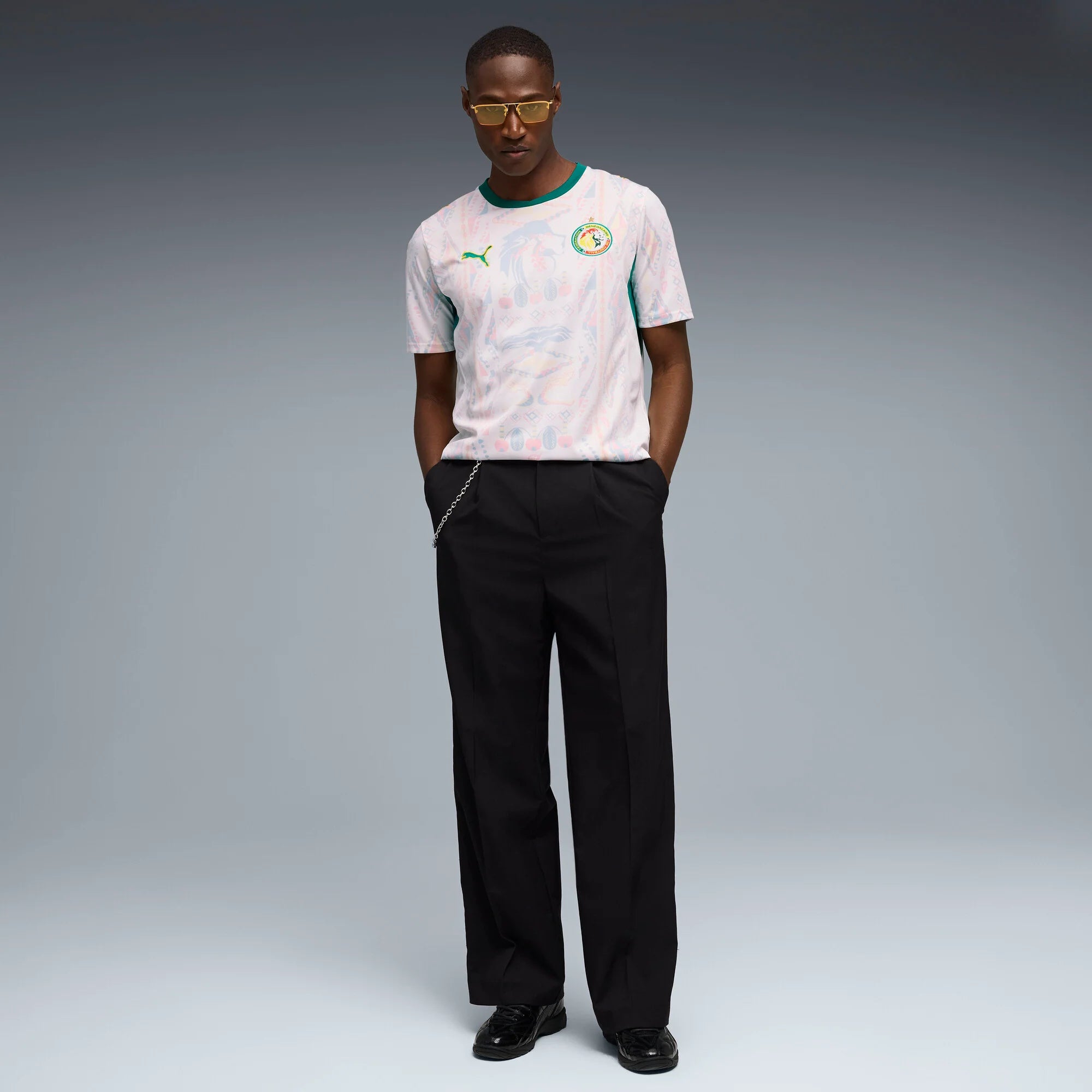 PUMA Senegal Home Mens Soccer Jersey 2026 White Green