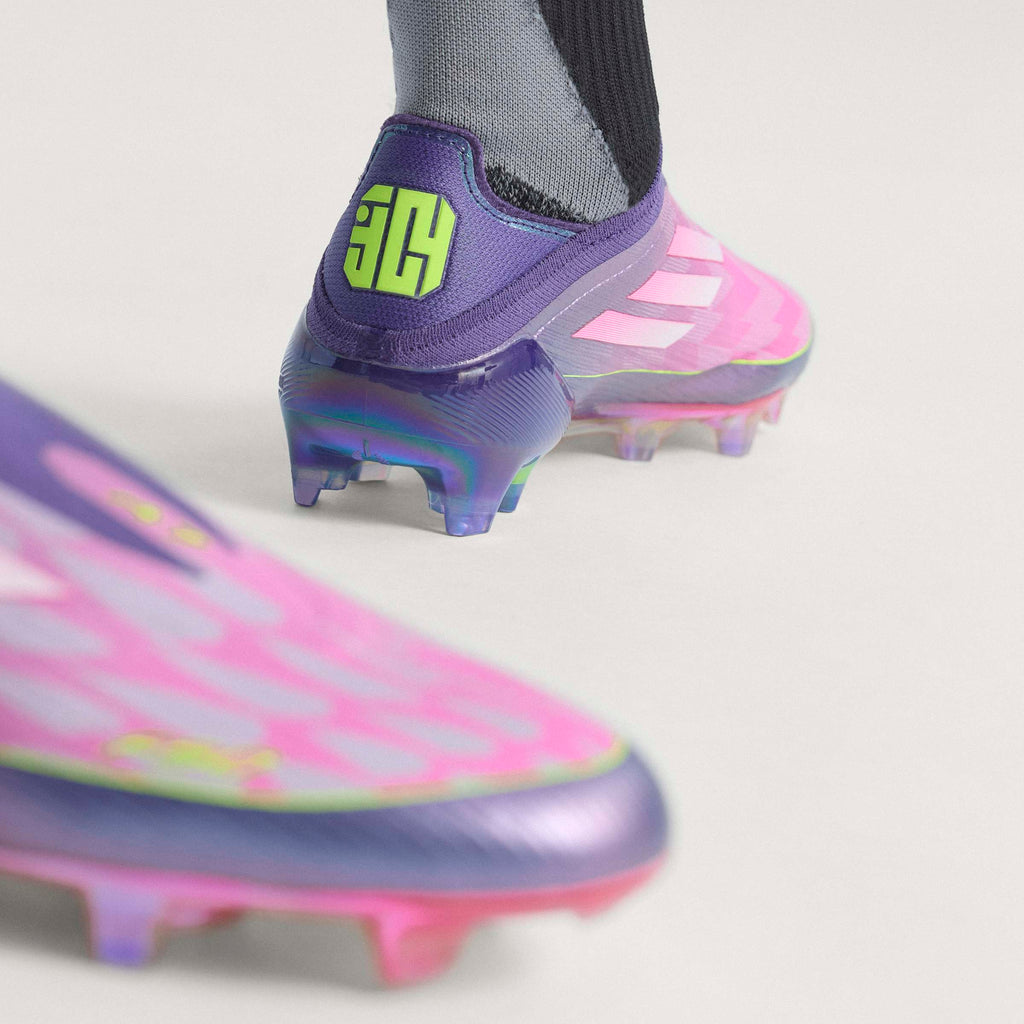 adidas F50 LEAGUE Laceless FG Mens Soccer Cleats Purple White Lemon