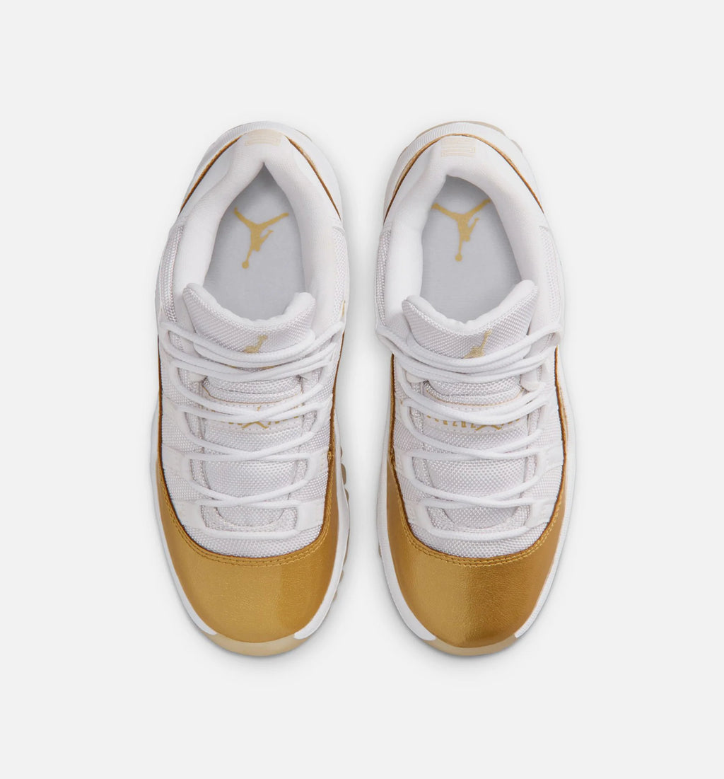 Air Jordan 11 Retro Low Mothers Day Preschool Lifestyle Shoe White Metallic Gold Team Gold Free Shipping