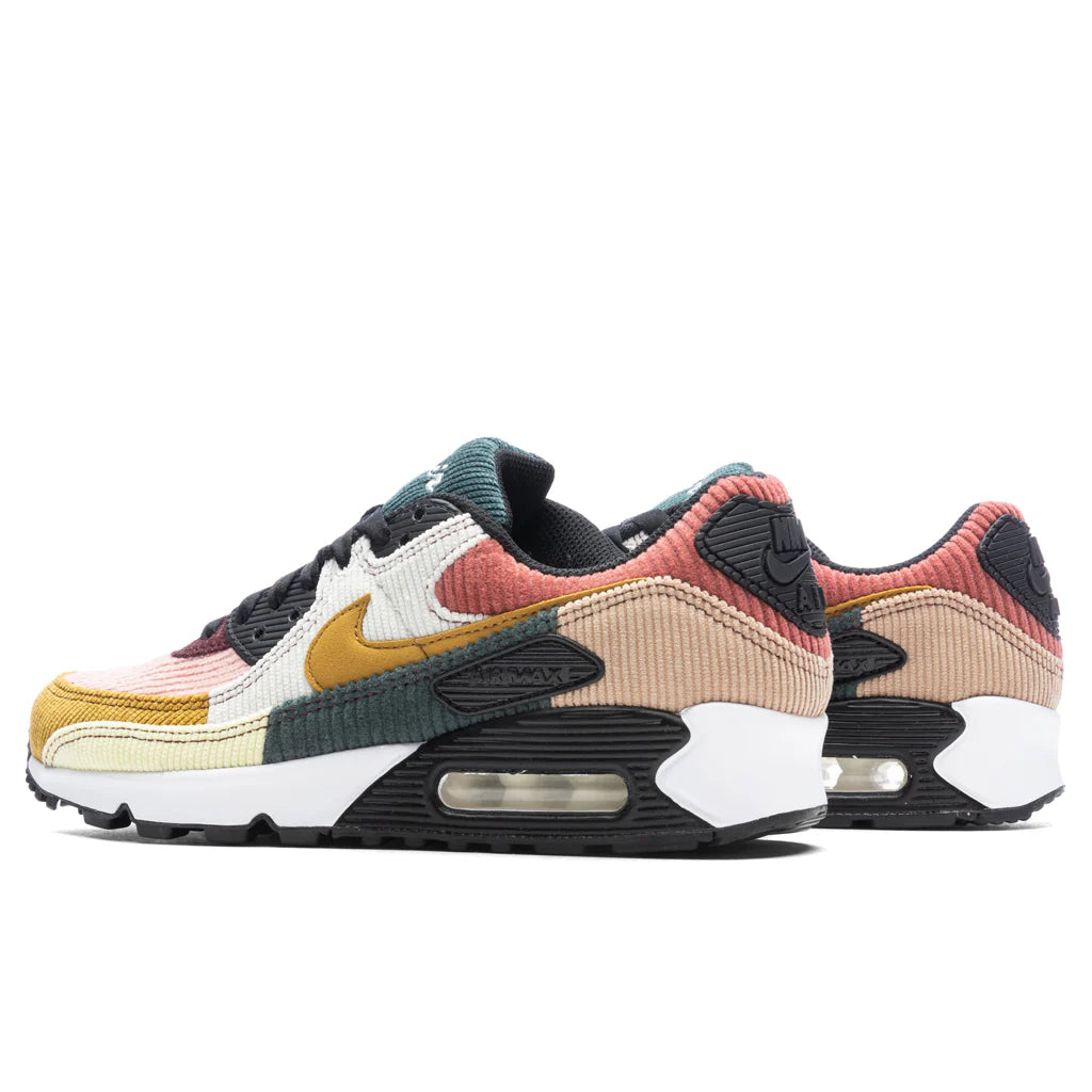 Womens Air Max 90 Multi Corduroy Black Bronzine Red Stardust