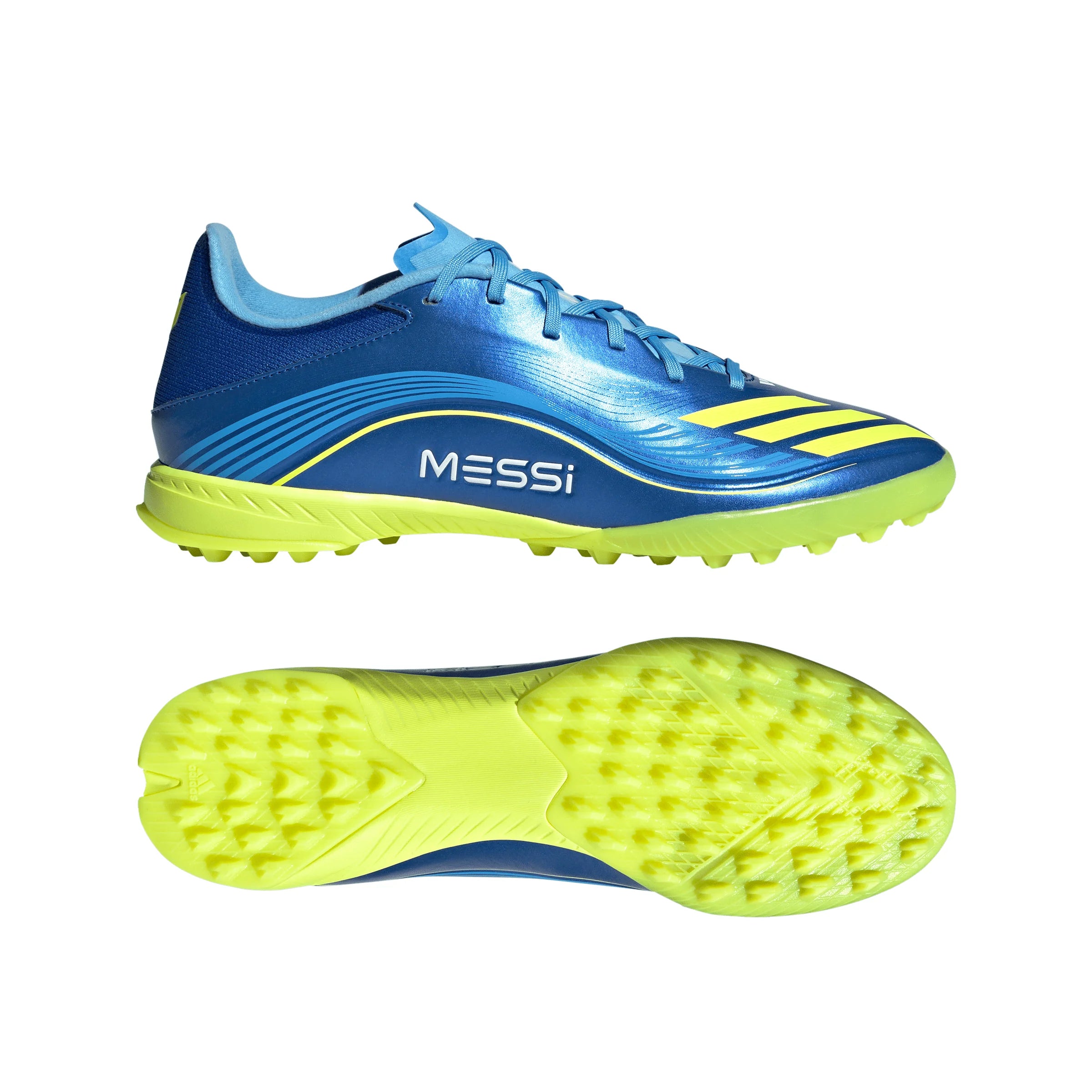 adidas F50 Messi League TF Mens Soccer Cleats Royal Blue Yellow Blue