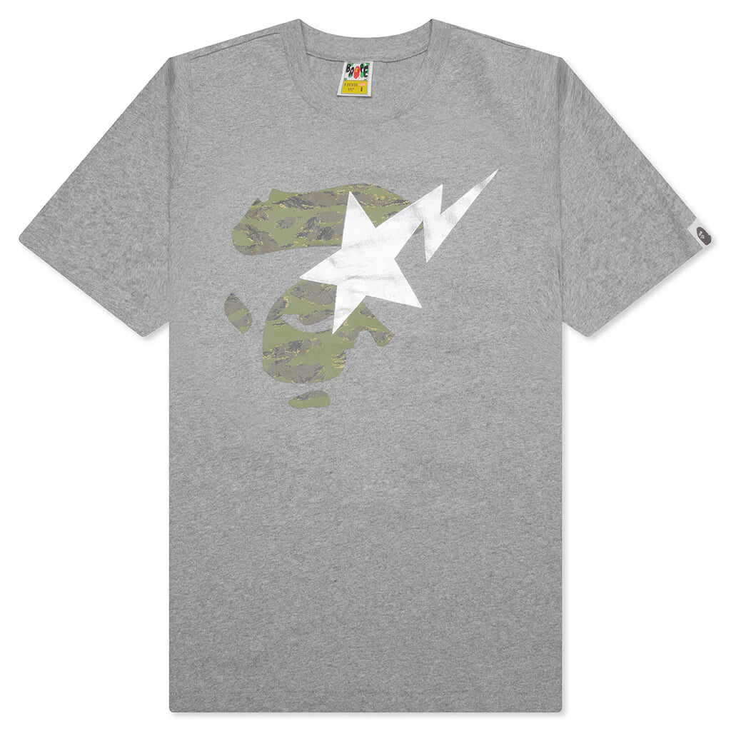 Womens Ape on Bapesta Tee Grey Beige