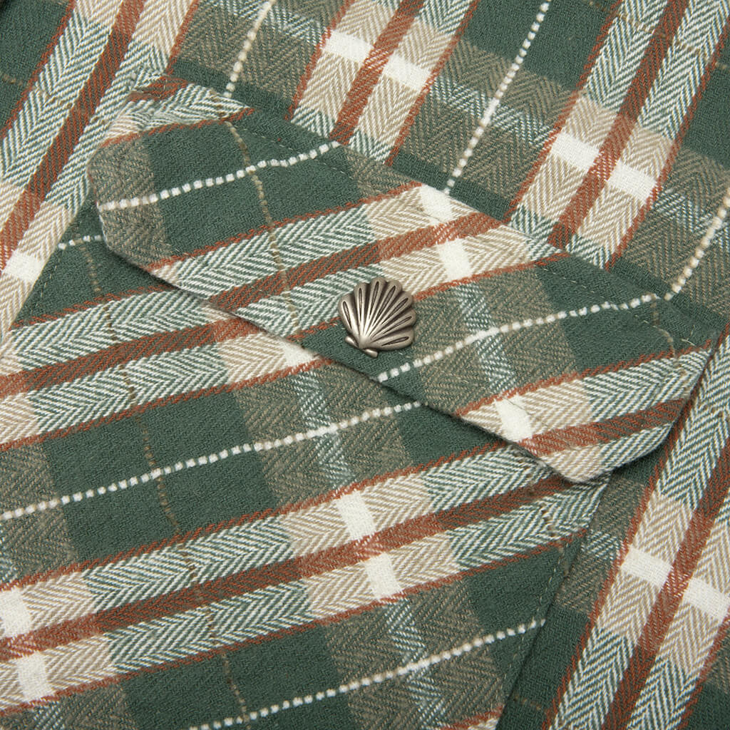 Crystal Flannel Shirt Green Yellow