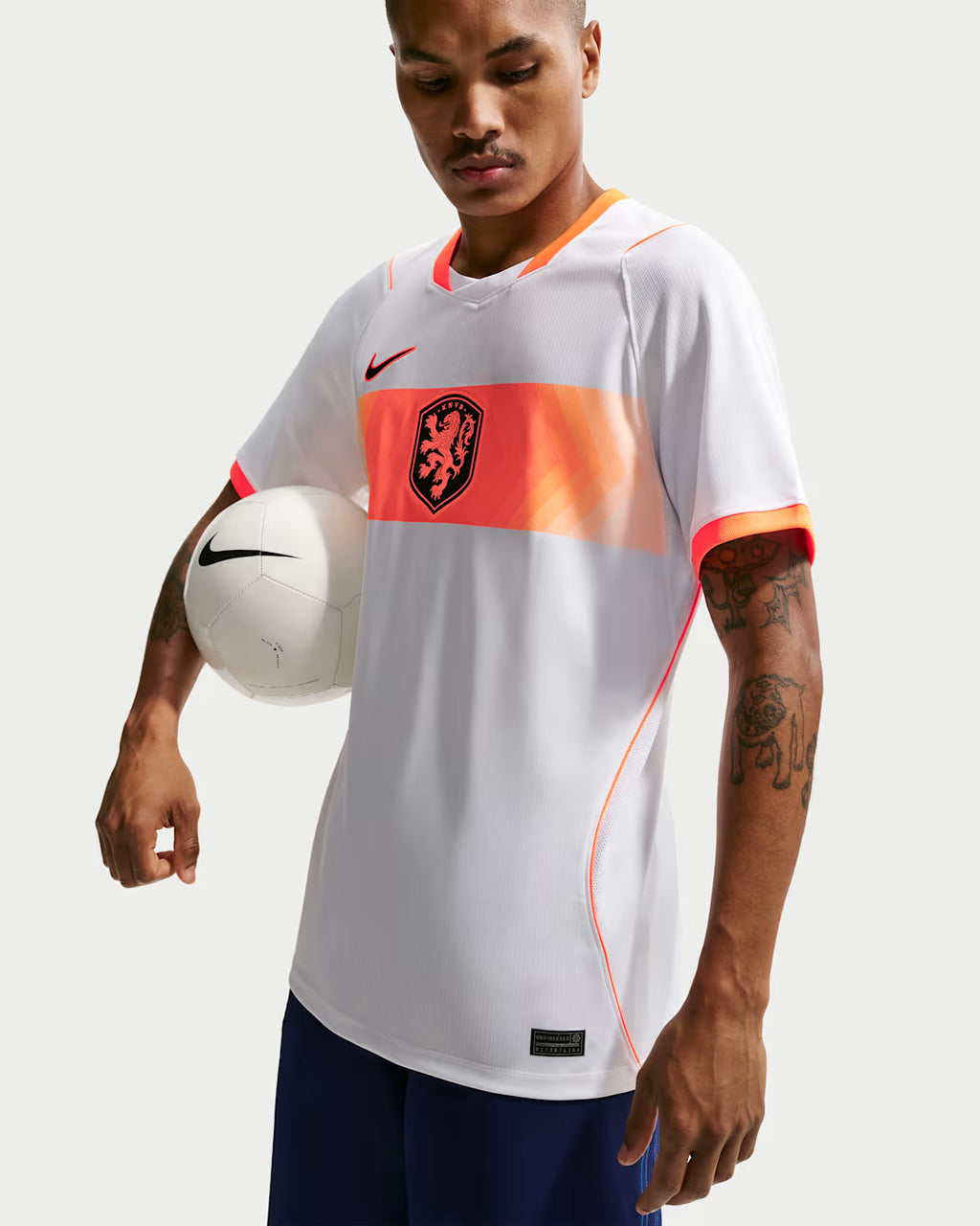 Nike Netherlands Away Mens Jersey 2026 White Hyper Crimson Black