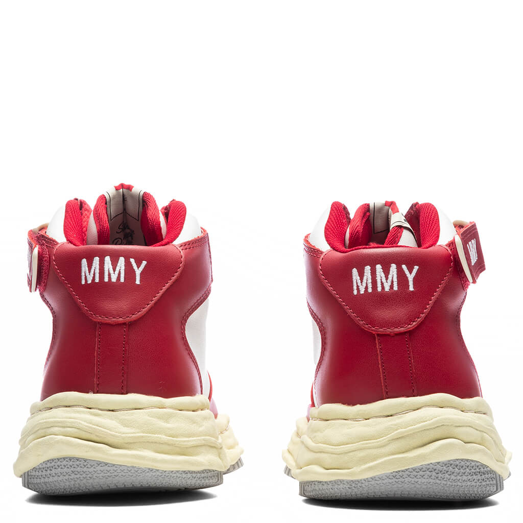 Wayne Vintage Color Sole Leather High Red White