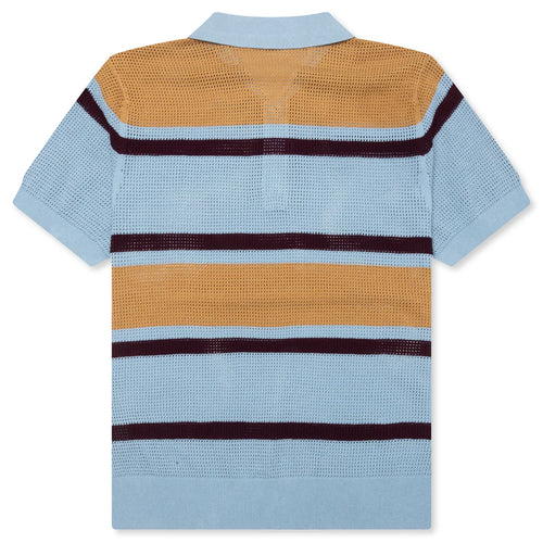 Mindo Knit Polo Light Blue