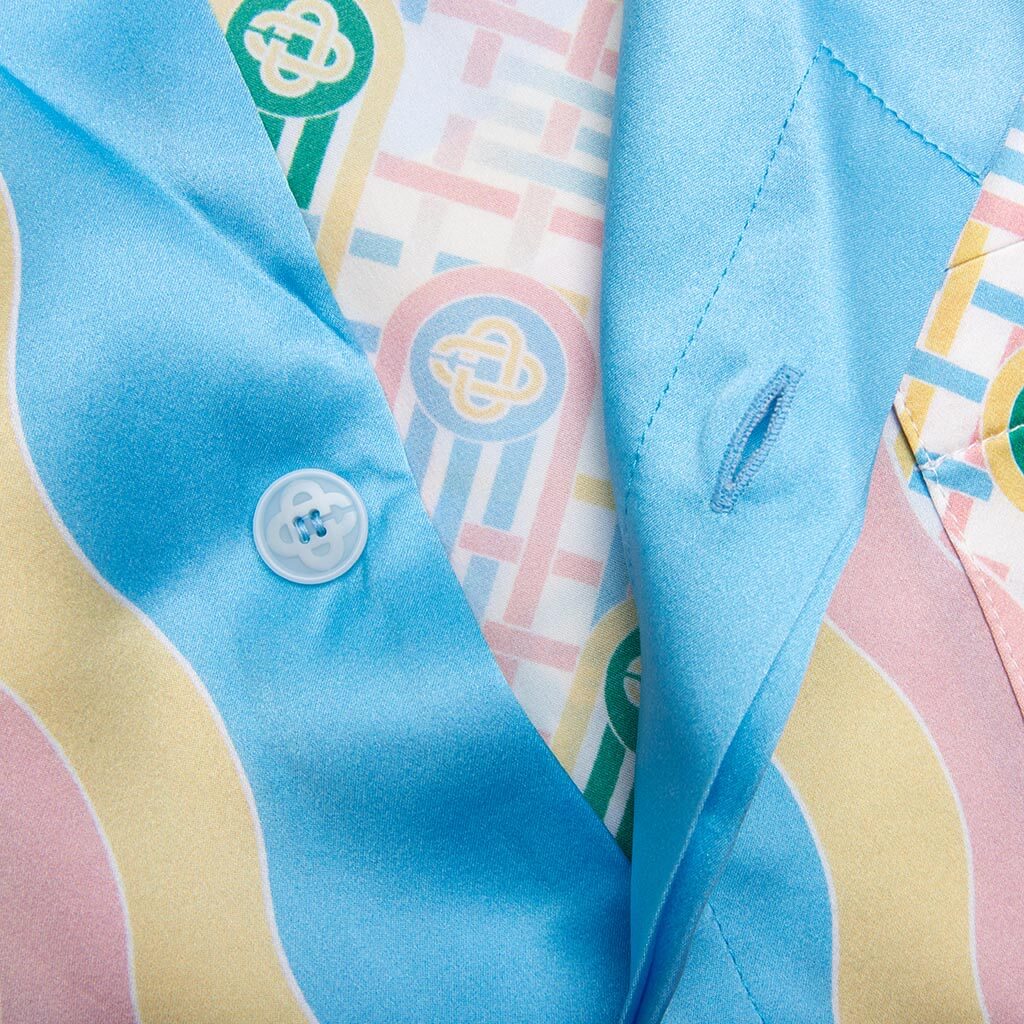 Cuban Collar S S Shirt Ping Pong Print