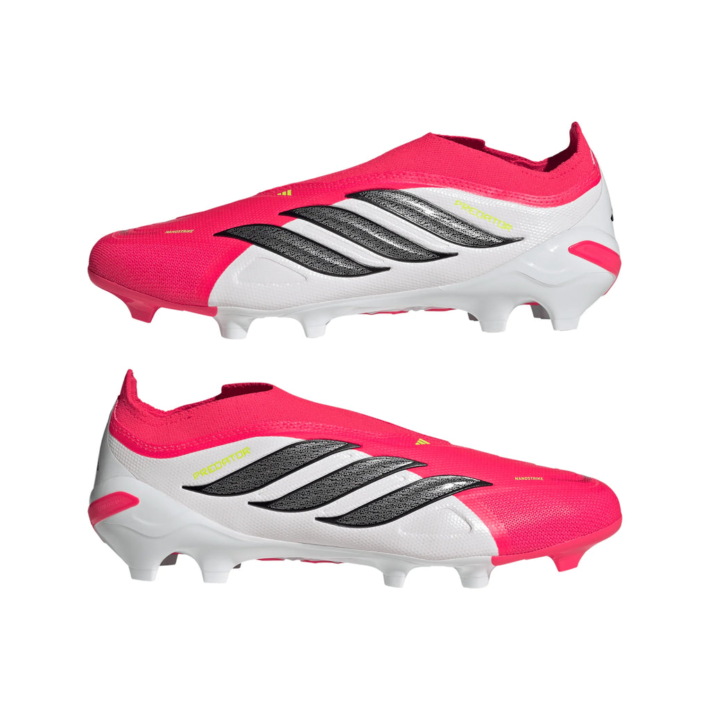 adidas Predator League Laceless FG Firm Ground Mens Soccer Cleats Red Black White