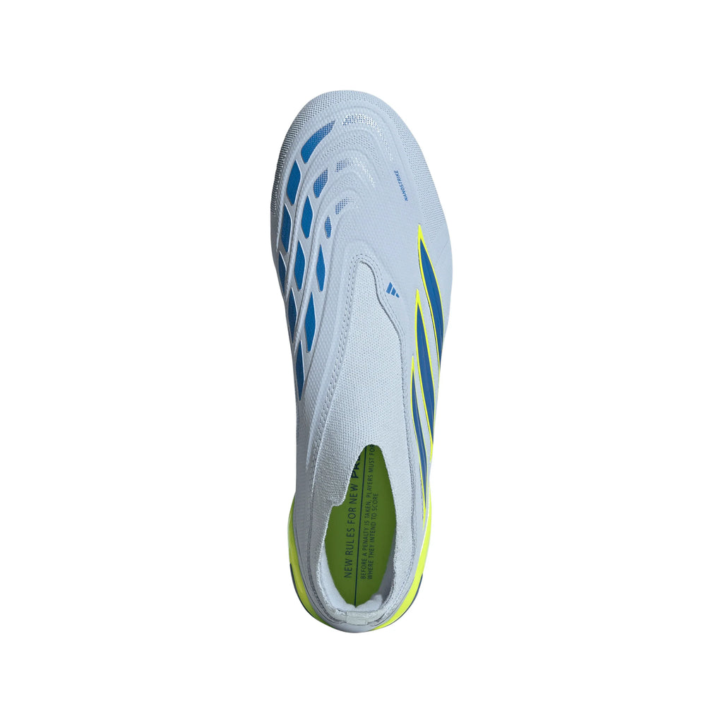 adidas Predator League Laceless FG Firm Ground Mens Soccer Cleats Sky Blue Yellow