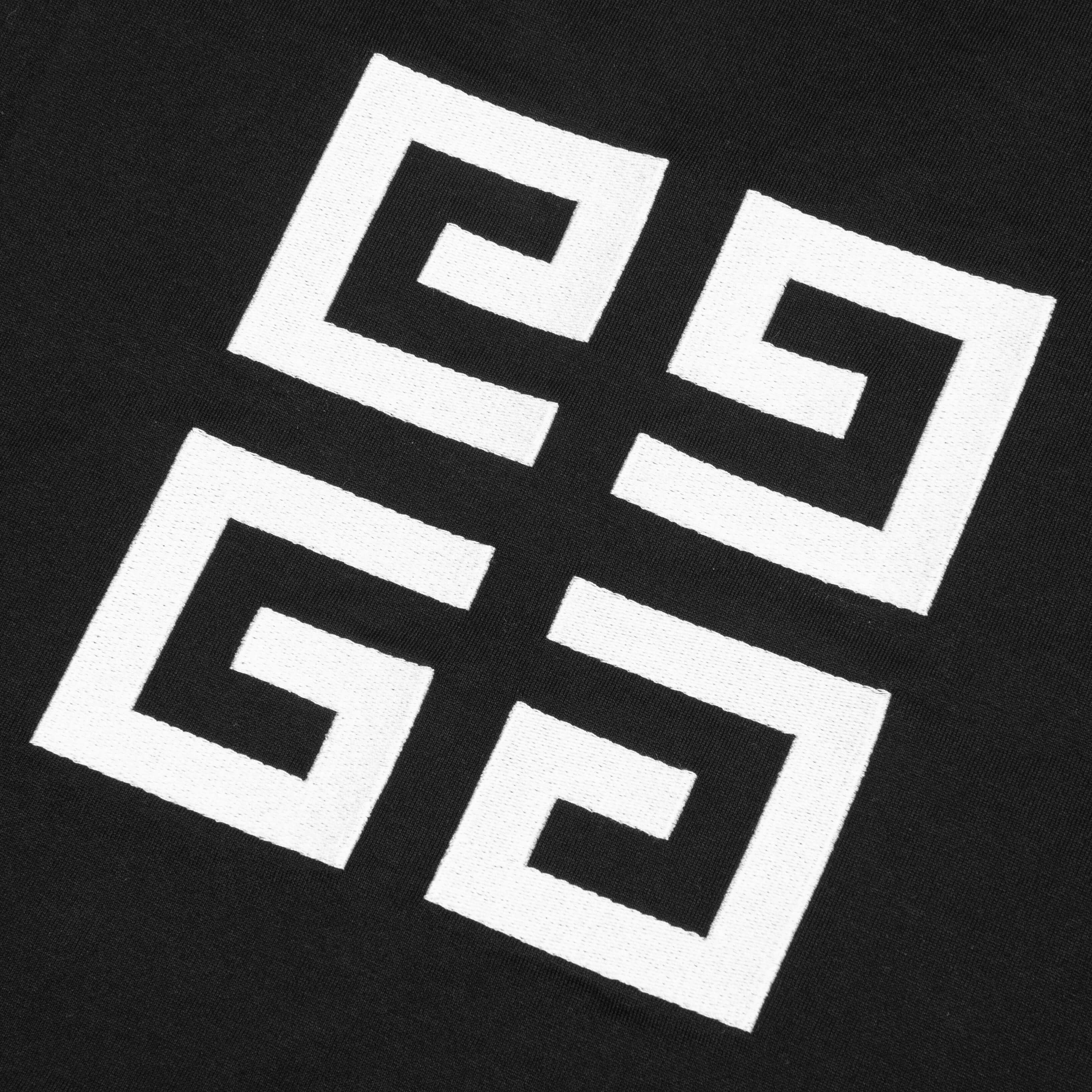Oversized Fit Reverse Logo T shirt Black