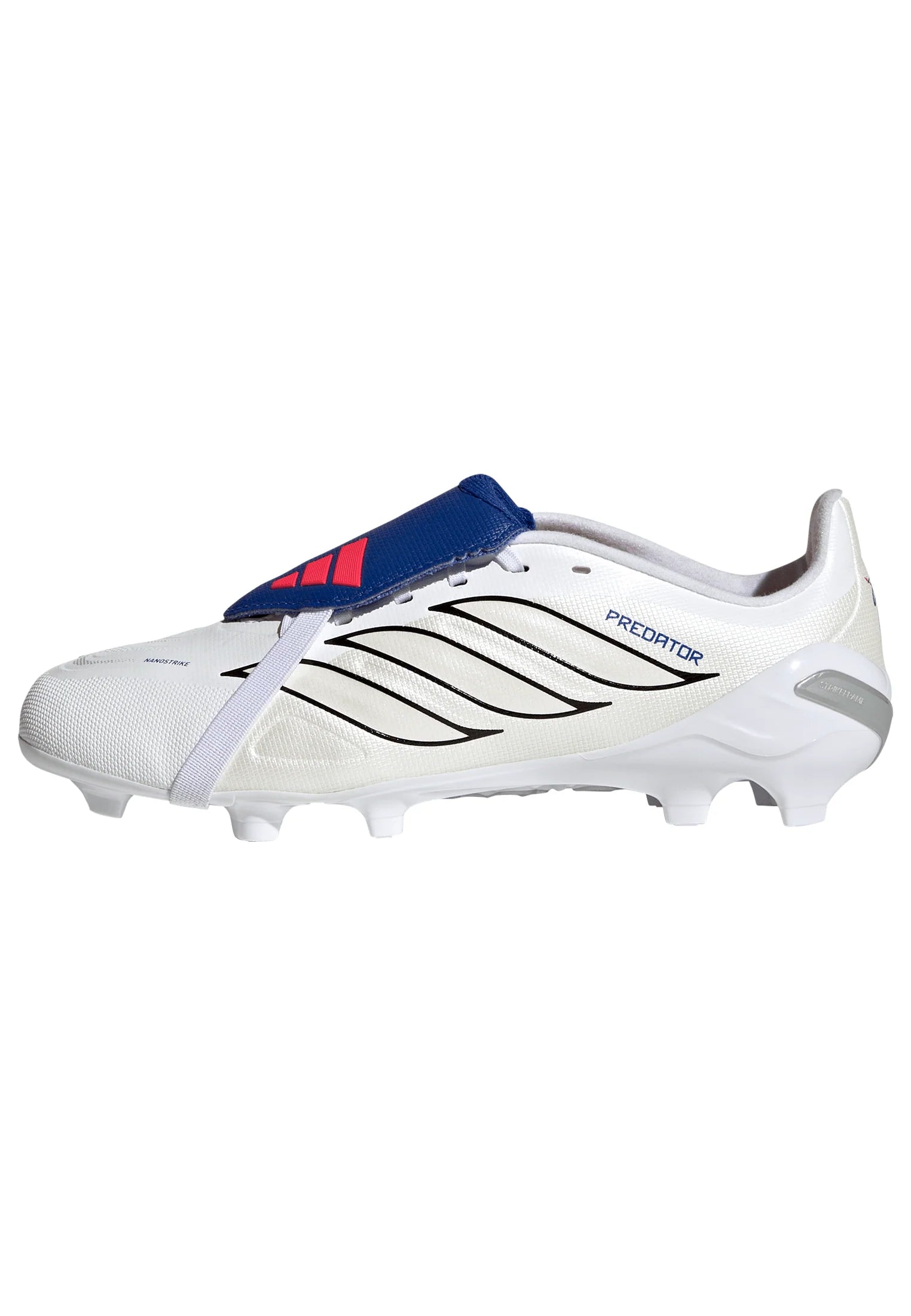 adidas Predator League Fold Over Tongue FG Firm Ground Youth Soccer Cleats White Zero Metallic Blue