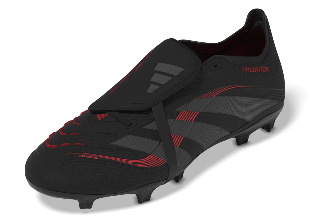 adidas Predator League Fold Over Tongue Firm Multi Ground Boots Black Red