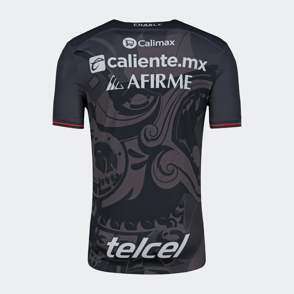 Charly Mens Xolos Third Jersey Authentic 24 25 Black Red