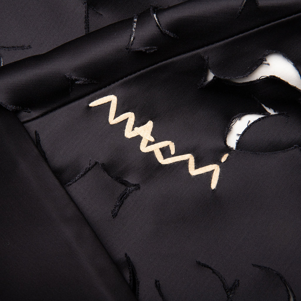 Duchess Satin Jacket With Cut Out Detail Black