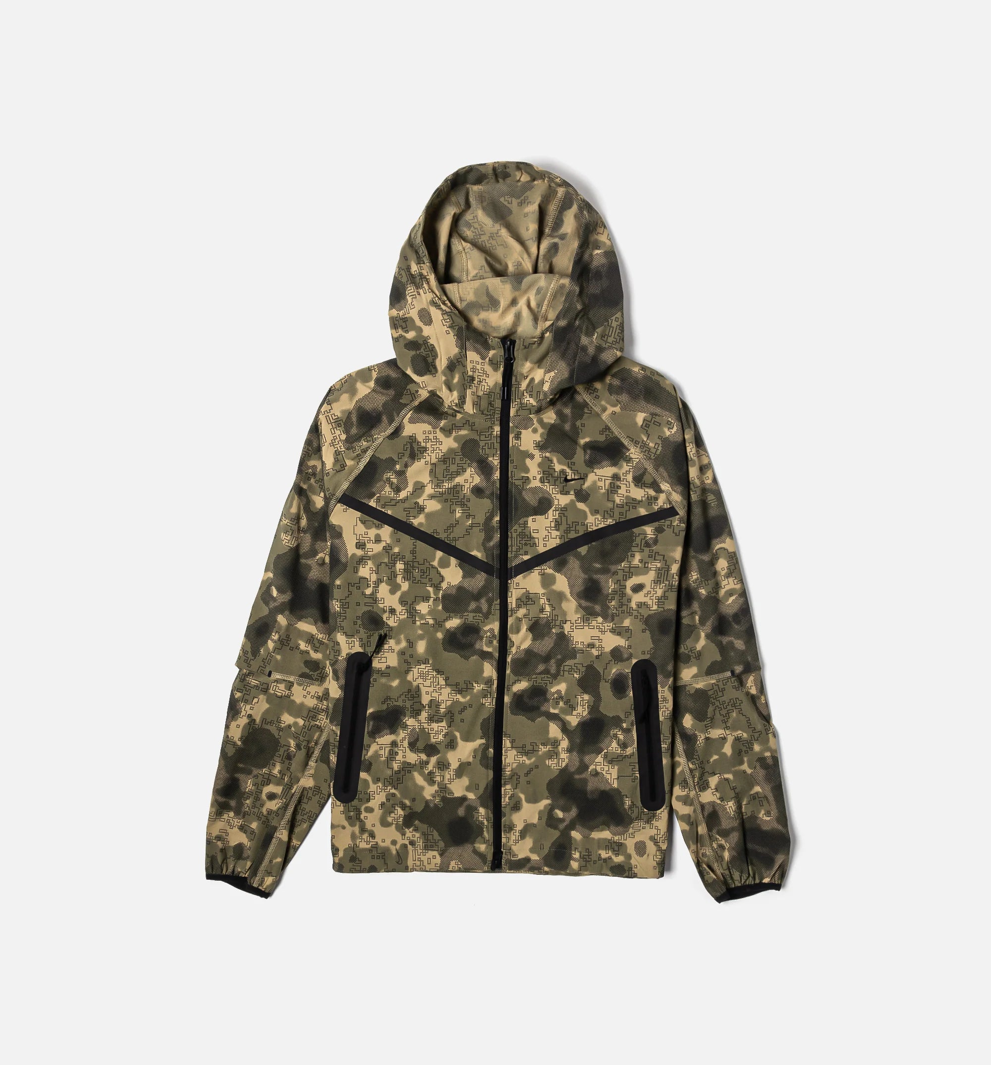 Tech Dri Fit Woven Camo Windrunner Mens Jacket Neutral Olive Black