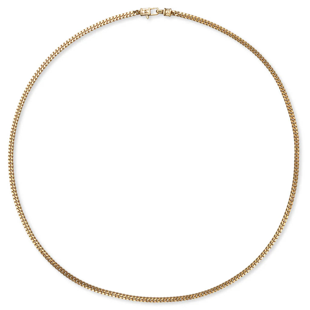 Curb Chain M Gold 925 Sterling Silver 9K Gold