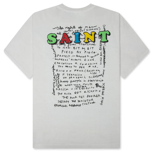 Saint M6 x Jamie Reid Mask S S T Shirt White