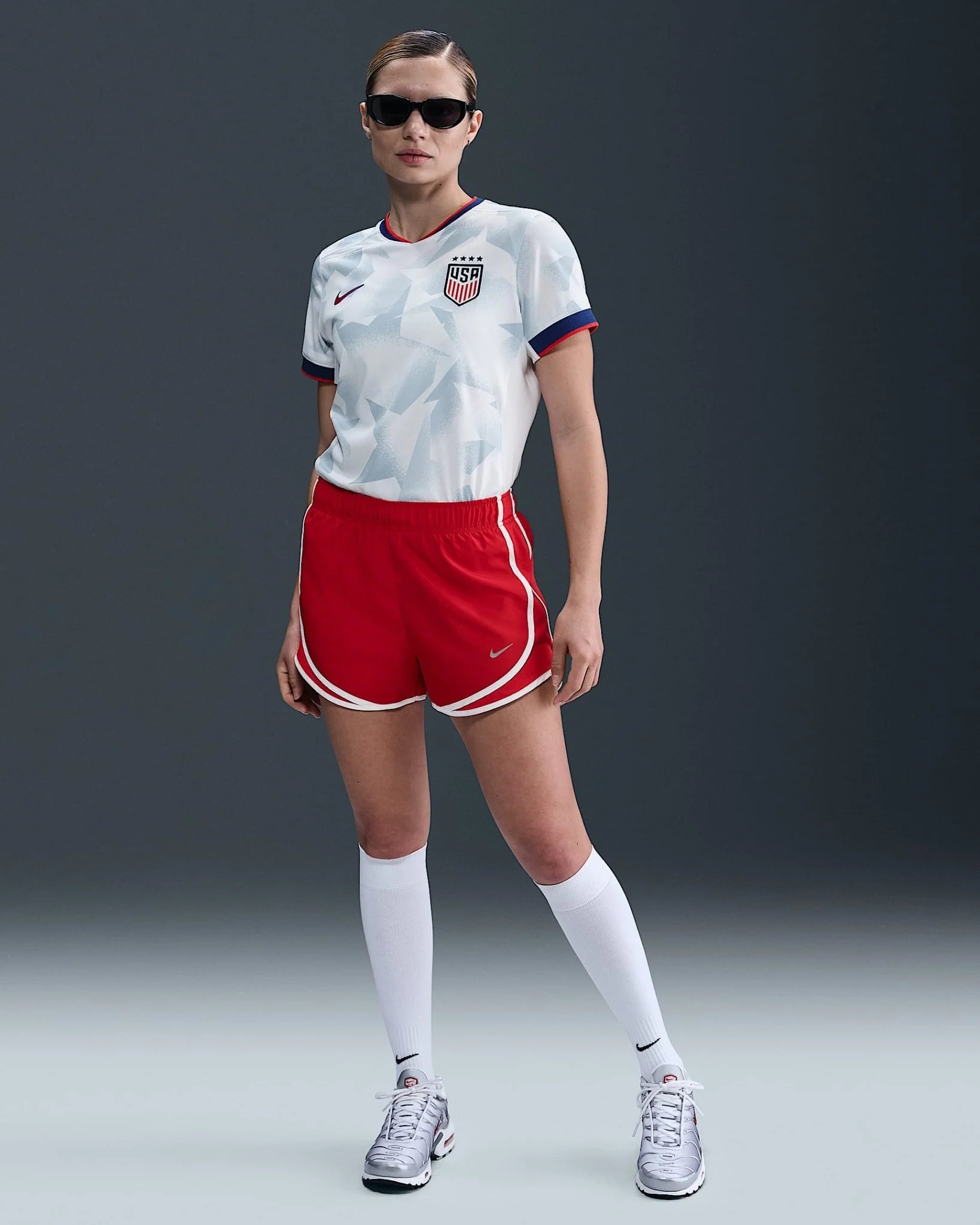 Nike USWNT 2025 Stadium Home Womens Jersey White Rush Blue Challenge
