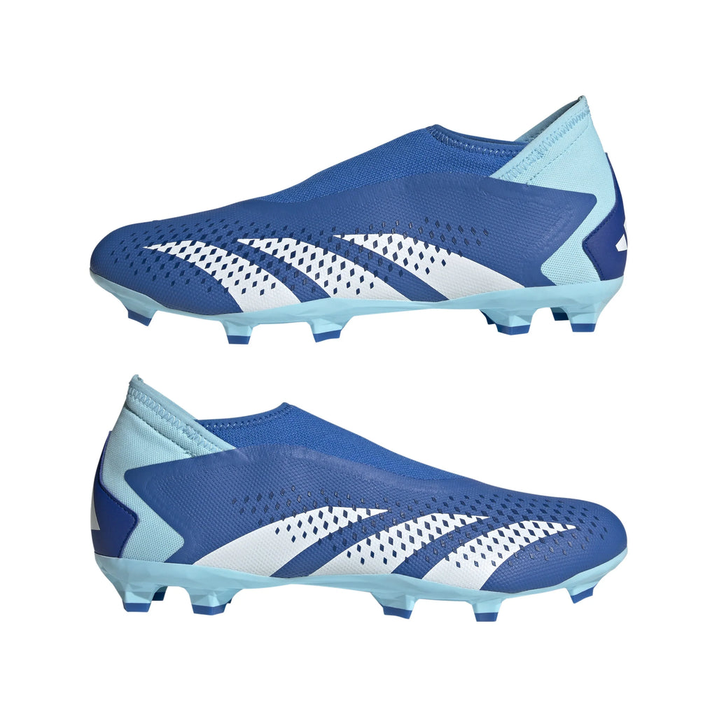 adidas Predator Accuracy3 Laceless FG Firm Ground Soccer Cleats Bright Royal Cloud White Bliss Blue