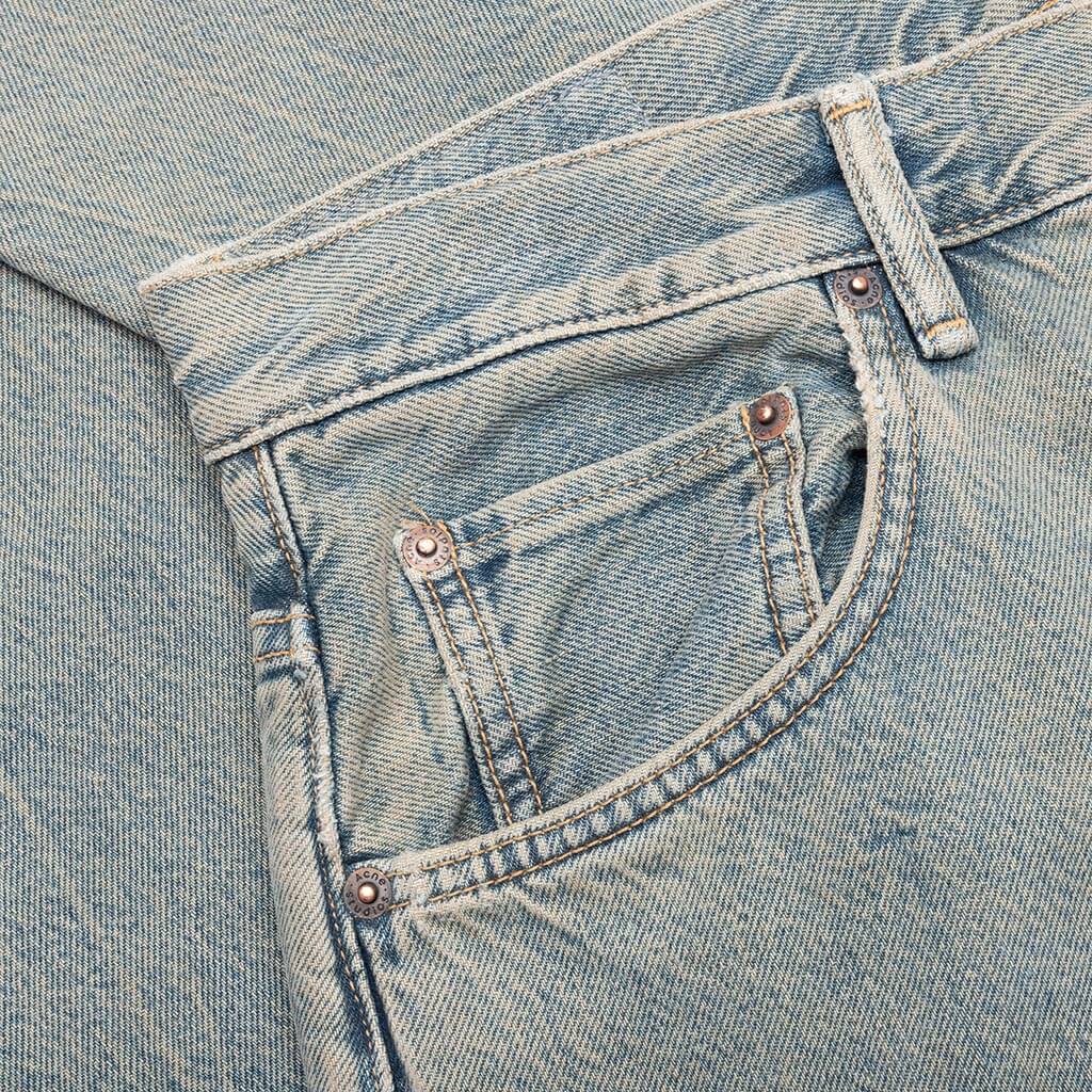Loose Fit Jeans Blue Beige