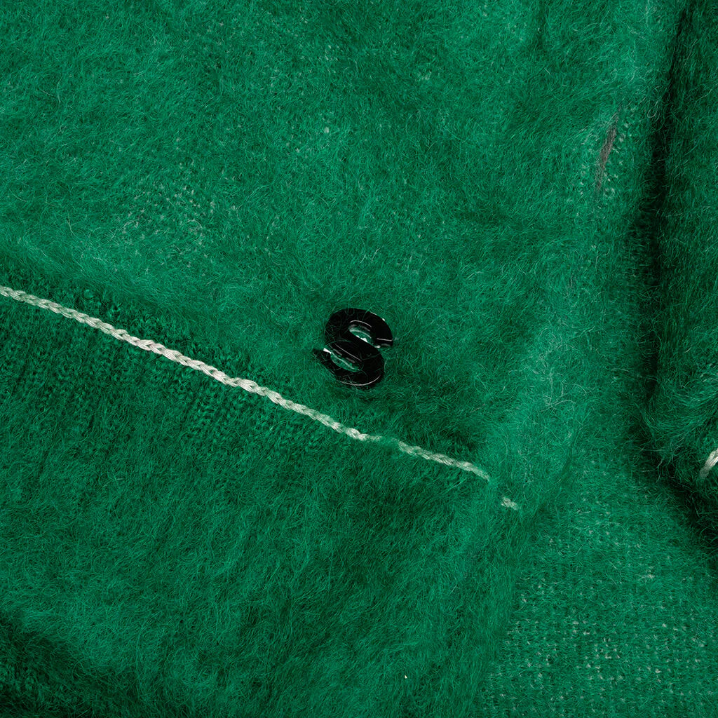 Mohair Knit Pullover Green