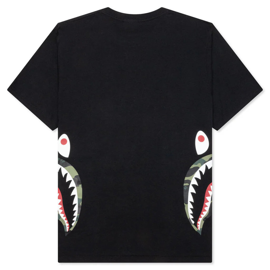 1st Camo Side Shark Tee Black Green